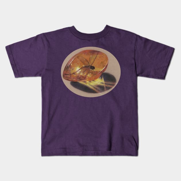 Dragonfly in Amber Kids T-Shirt by justteejay